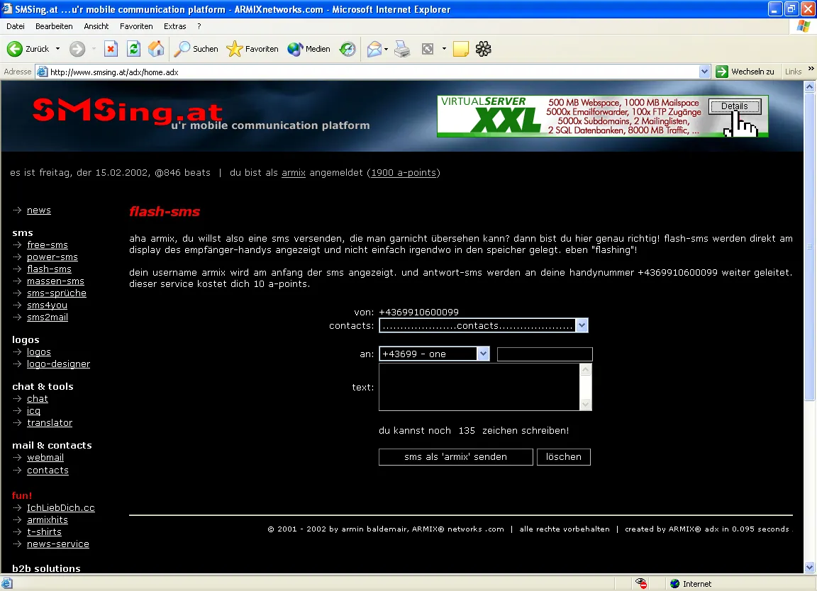 SMSing.at mobile platform